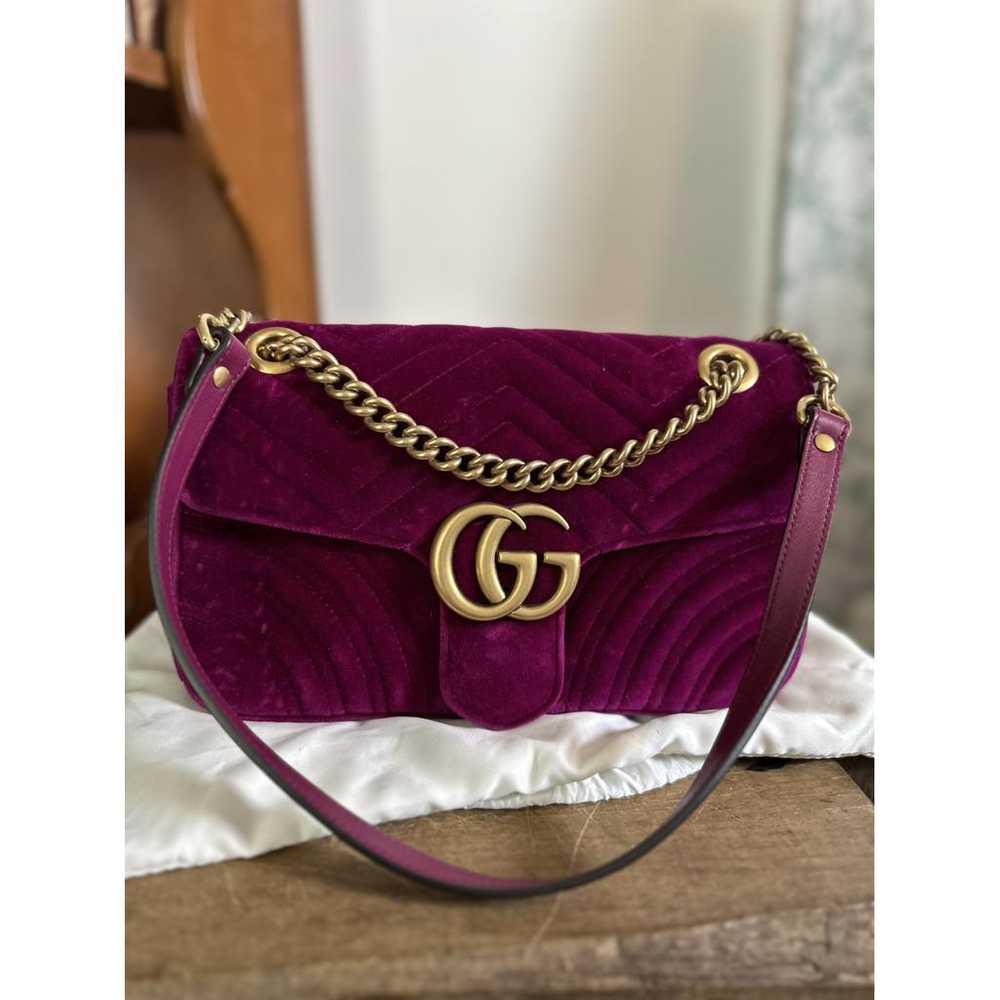 Gucci Gg Marmont Flap velvet handbag - image 9