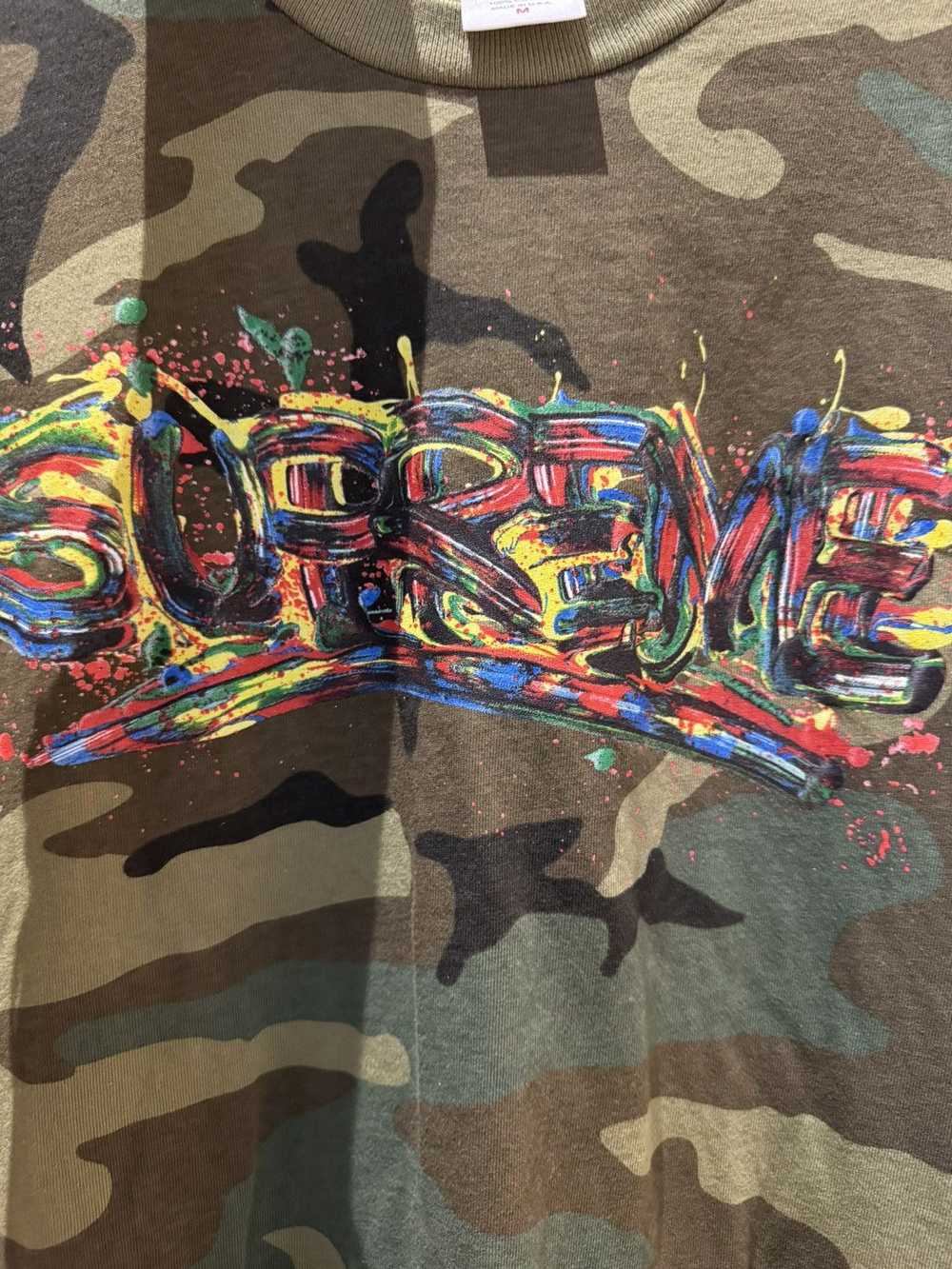 Supreme Supreme Camo T shirt, paint drip logo - image 5