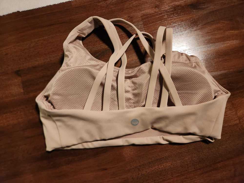 Senita Athletics Strappy Sports Bra - Latte - image 4