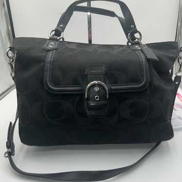 Coach Coach Campbell Signature Satchel Black - image 1