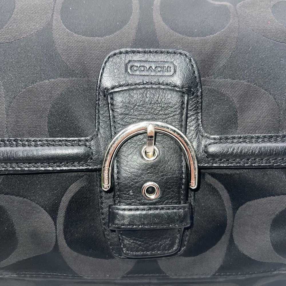 Coach Coach Campbell Signature Satchel Black - image 2