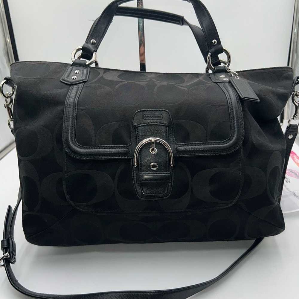 Coach Coach Campbell Signature Satchel Black - image 4