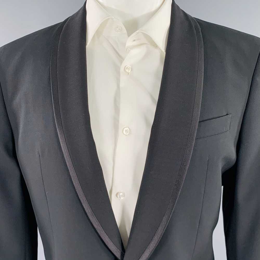 Armani Collezioni Black Wool Shawl Collar Tuxedo - image 2