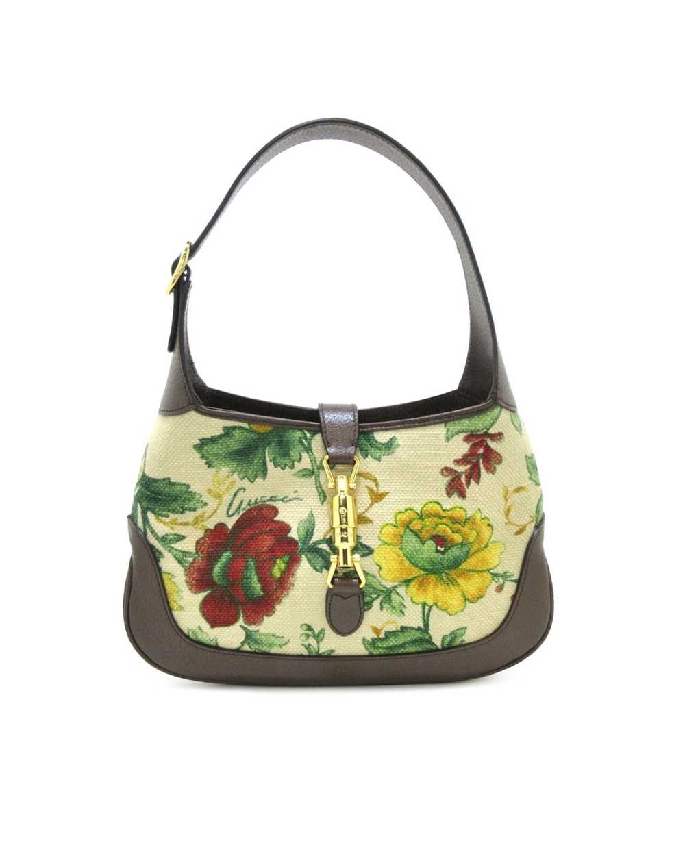 Gucci Printed Canvas Flora Jackie Bag - image 1