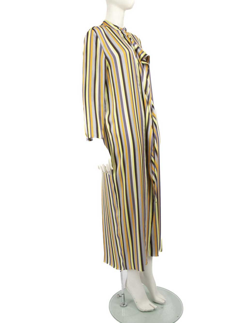 Acne Studios Striped Ruffle Accent Midi Dress - image 2