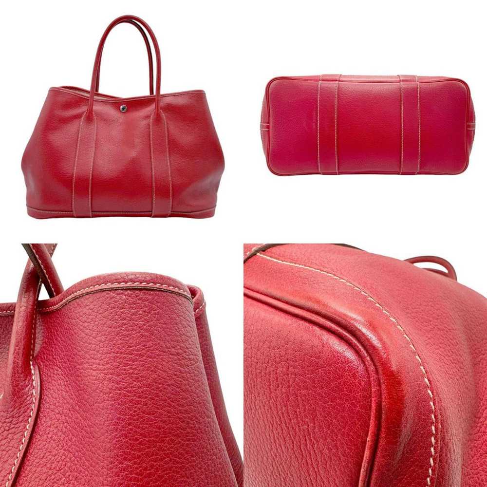 Hermes Hermes Handbag Garden PM 36 Negonda Red Wo… - image 3