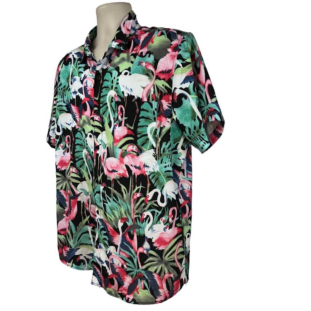 Vintage Molokai Surf Co Black Pink Flamingo Hawai… - image 3