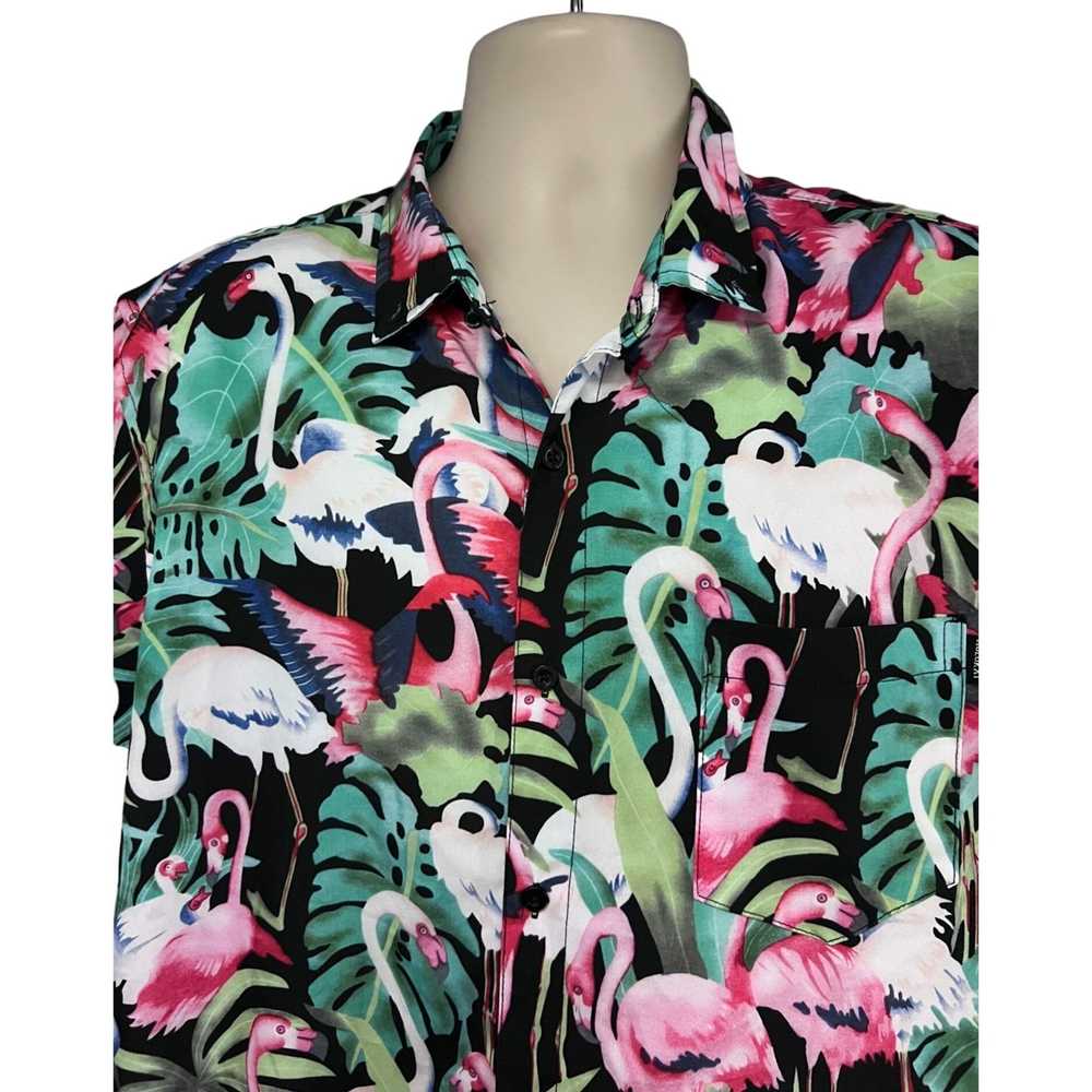 Vintage Molokai Surf Co Black Pink Flamingo Hawai… - image 4