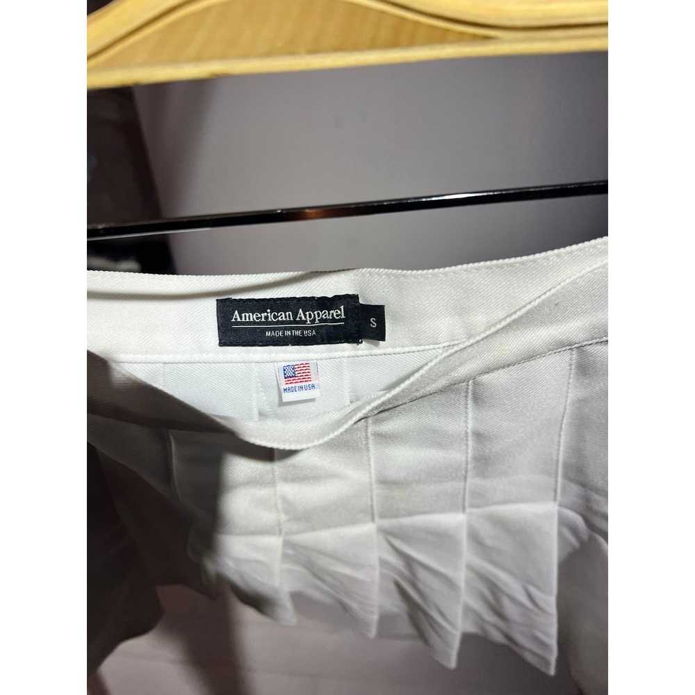 American Apparel American Apparel White Pleated M… - image 3