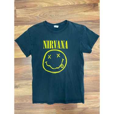Nirvana Vintage Nirvana 1992 Smile Black Tee S