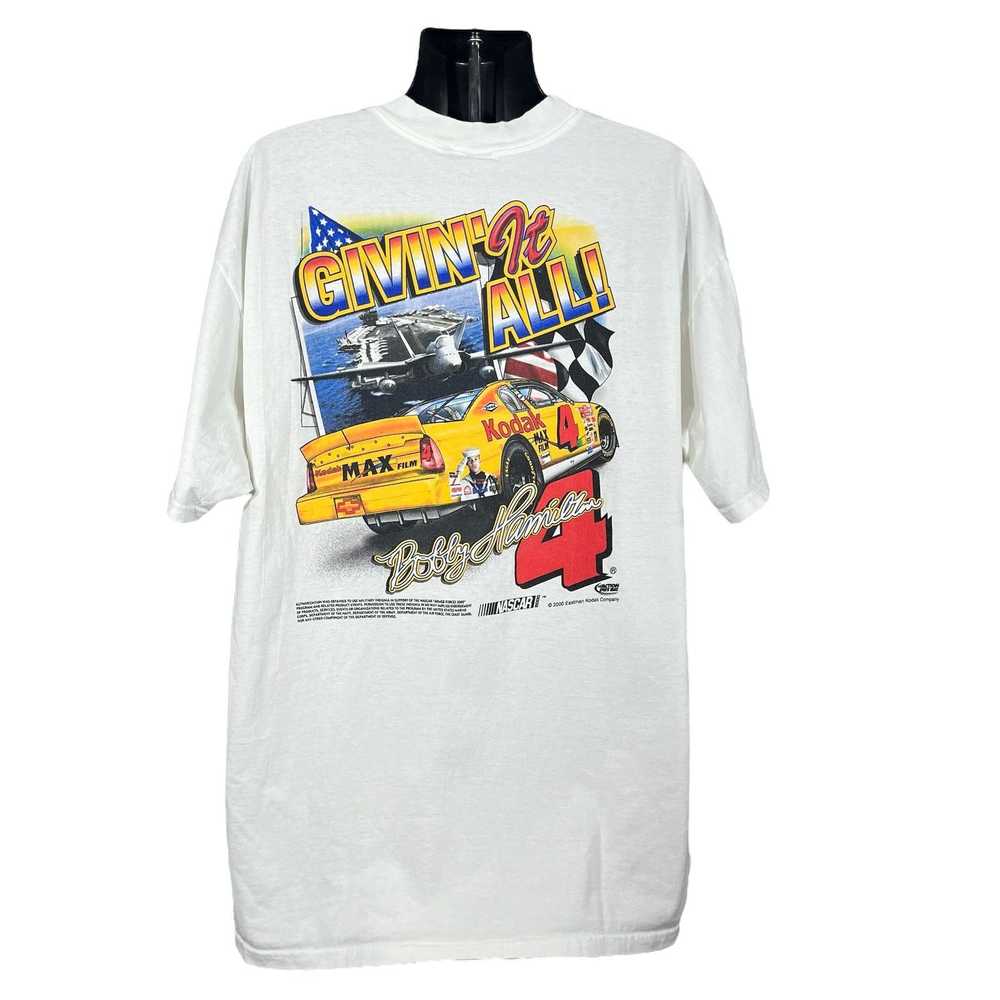 NASCAR Vintage NASCAR Bobby Hamilton Racing Tee 9… - image 3