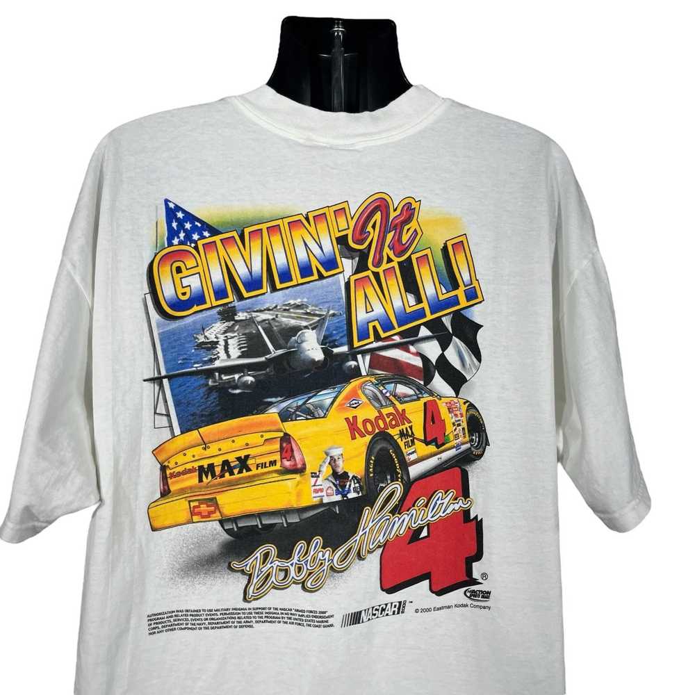 NASCAR Vintage NASCAR Bobby Hamilton Racing Tee 9… - image 4