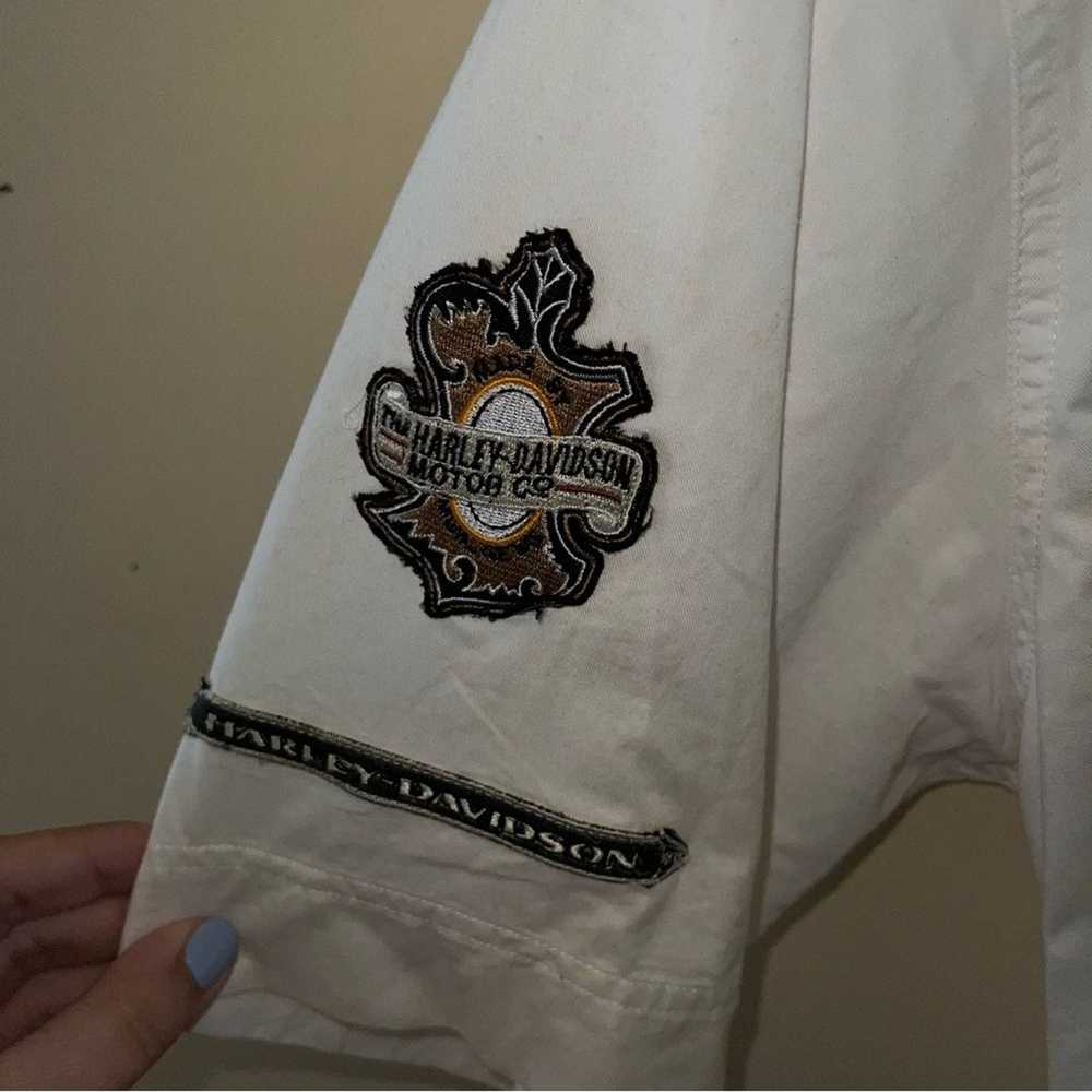 Harley Davidson HARLEY DAVIDSON button down colla… - image 5