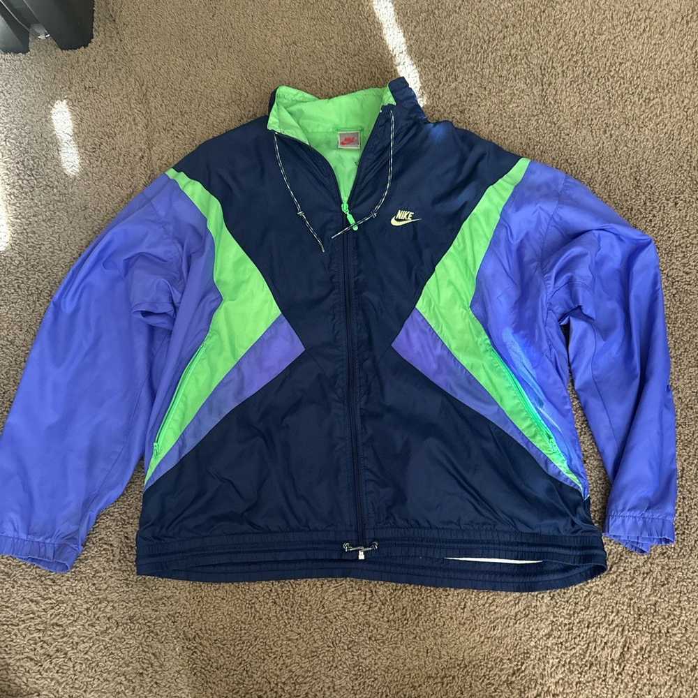 Nike × Vintage Vintage retro nike jacket (purple,… - image 1