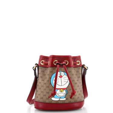 GUCCI Doraemon Bucket Bag Printed Mini GG Coated … - image 1