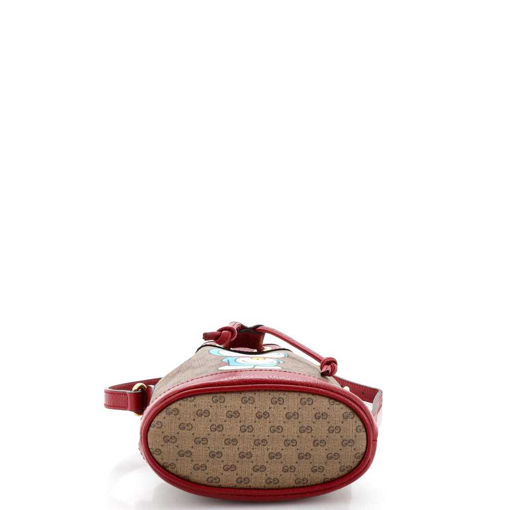 GUCCI Doraemon Bucket Bag Printed Mini GG Coated … - image 4