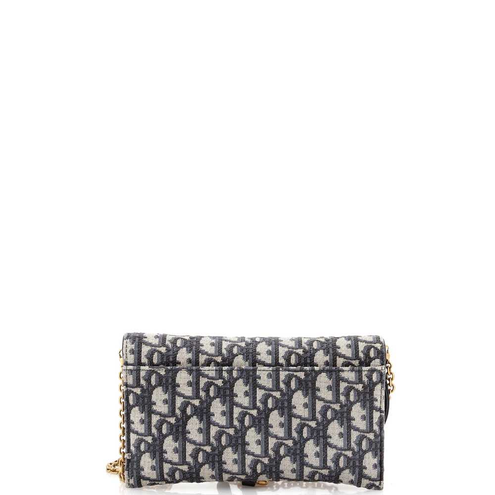 Christian Dior Saddle Chain Wallet Oblique Canvas - image 3