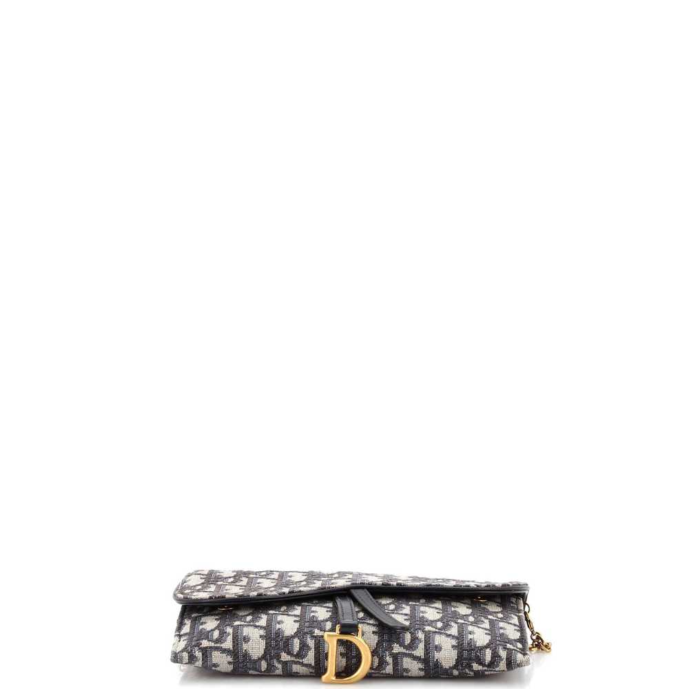 Christian Dior Saddle Chain Wallet Oblique Canvas - image 4