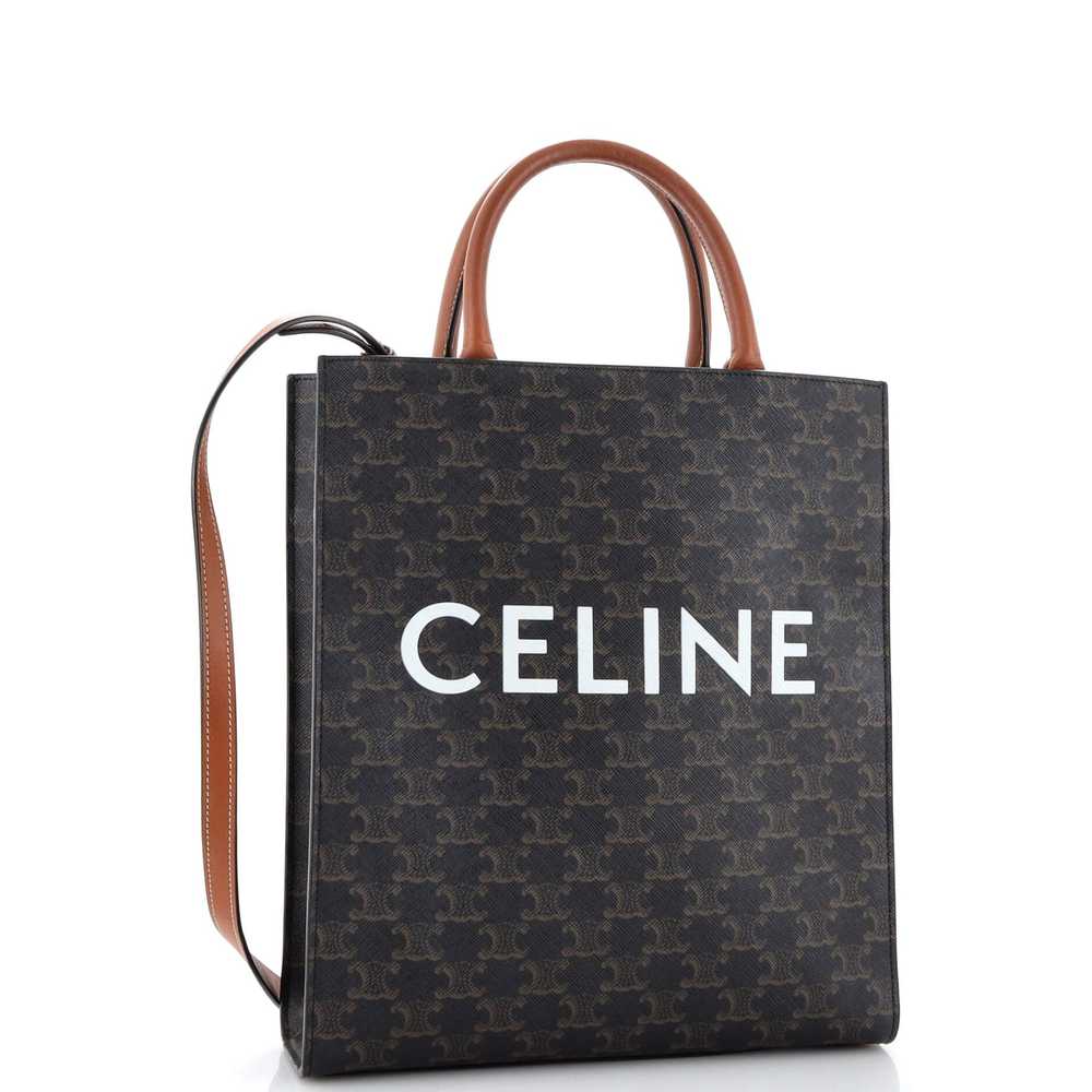 CELINE Vertical Cabas Tote Triomphe Coated Canvas… - image 2