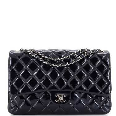 CHANEL 3 Flap Bag Quilted Patent Jumbo