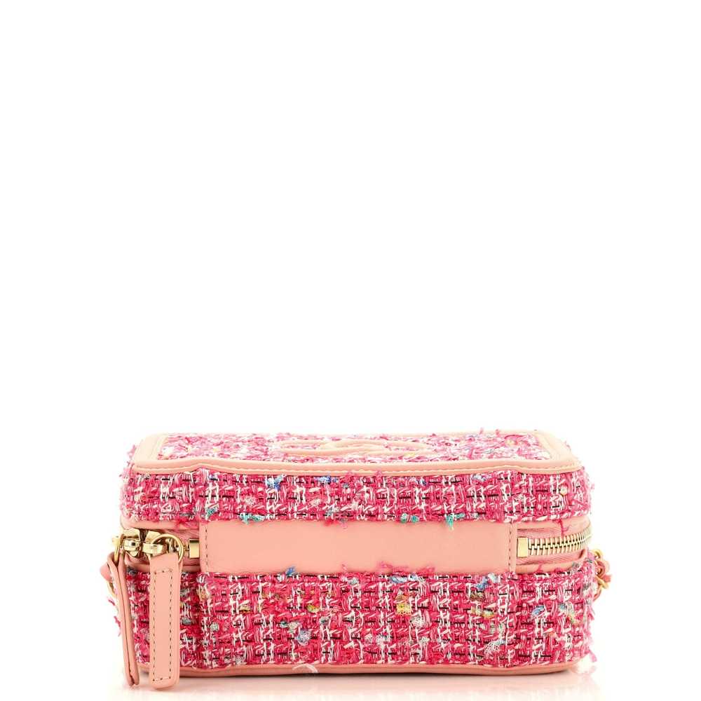 CHANEL Filigree Vanity Case Quilted Tweed Small - image 5