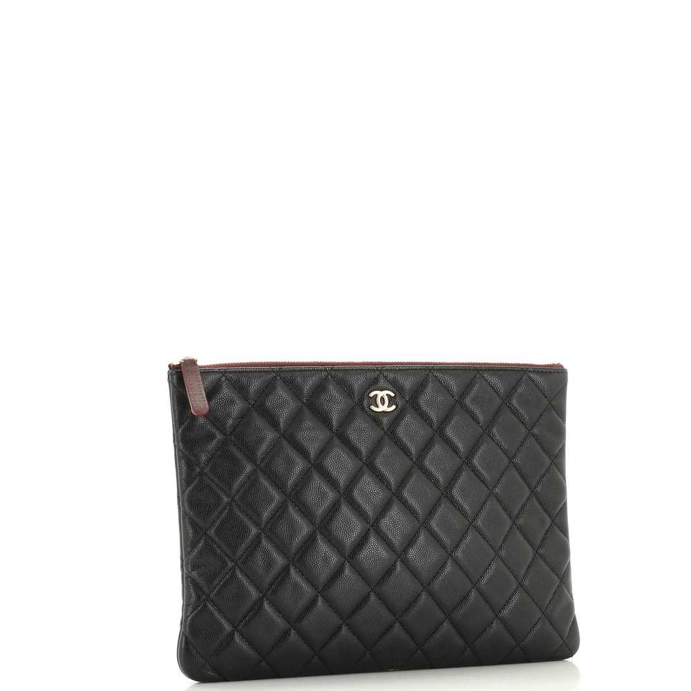 CHANEL O Case Clutch Quilted Caviar Medium - image 2