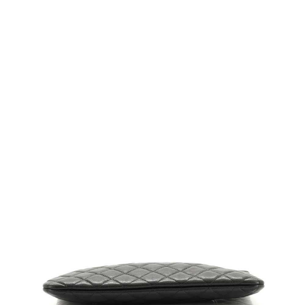 CHANEL O Case Clutch Quilted Caviar Medium - image 4