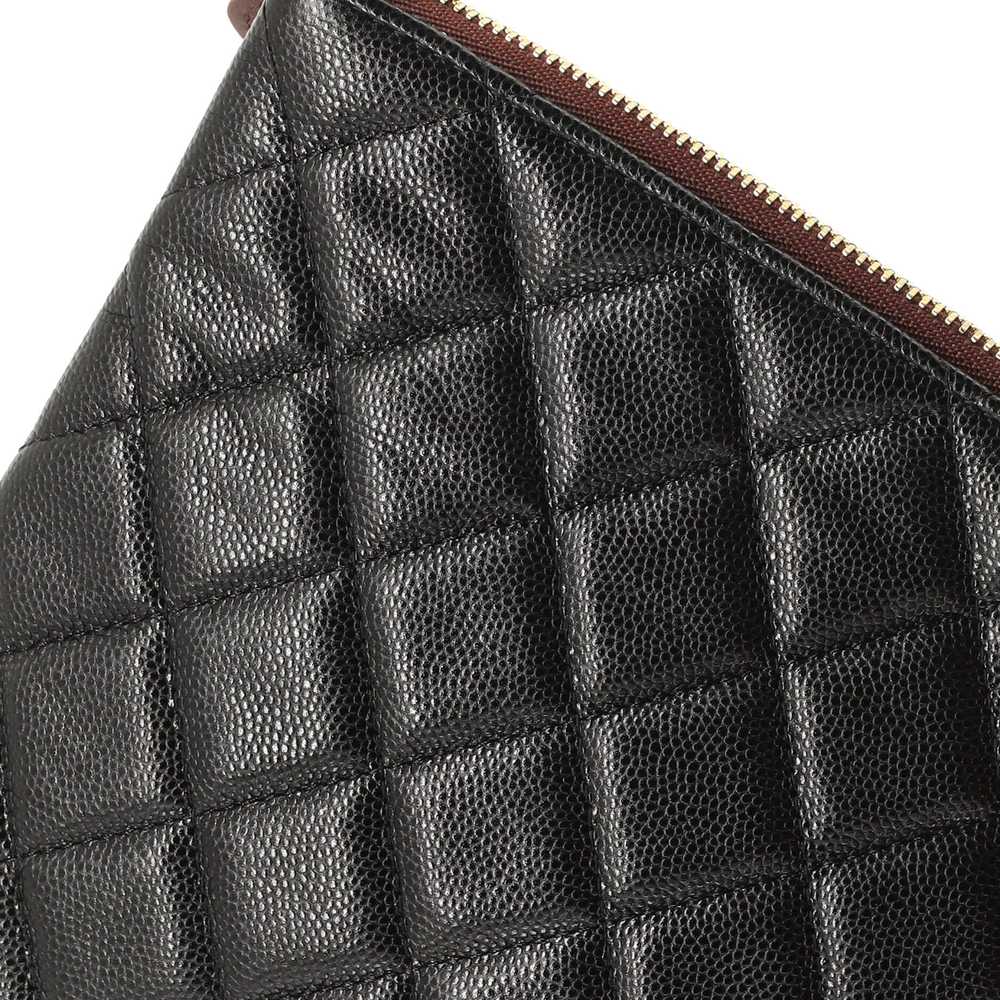 CHANEL O Case Clutch Quilted Caviar Medium - image 6