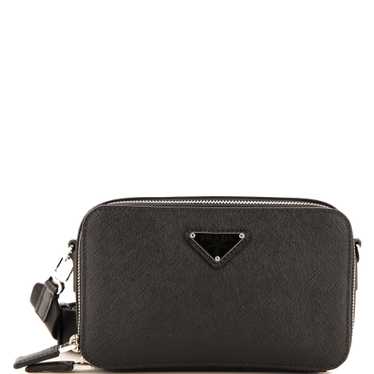 PRADA Brique Camera Crossbody Bag Saffiano Leather