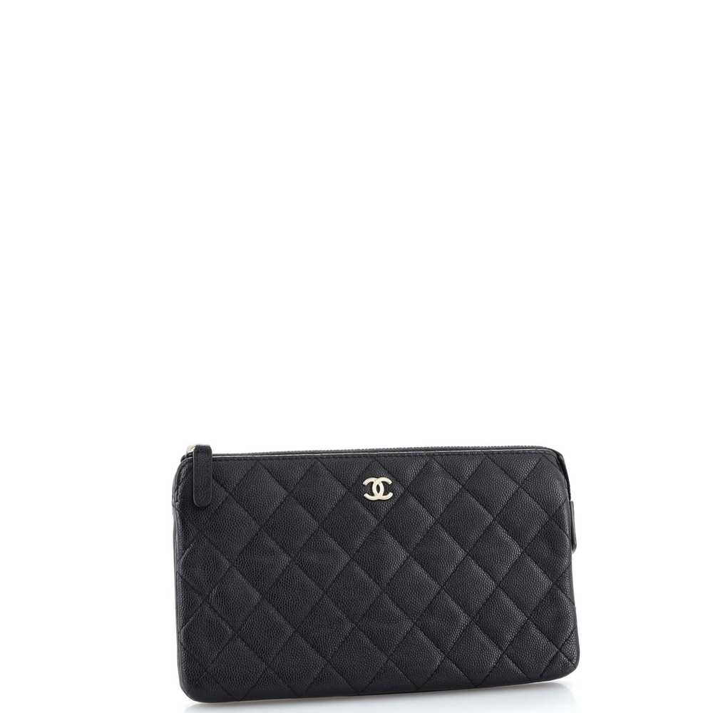 CHANEL Classic Double Pocket Zip Pouch Quilted Ca… - image 2