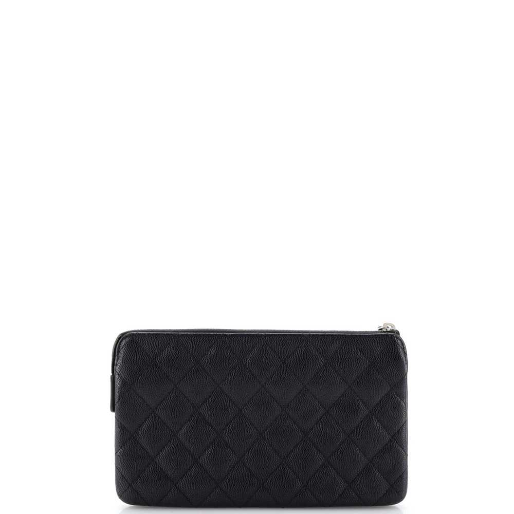 CHANEL Classic Double Pocket Zip Pouch Quilted Ca… - image 3