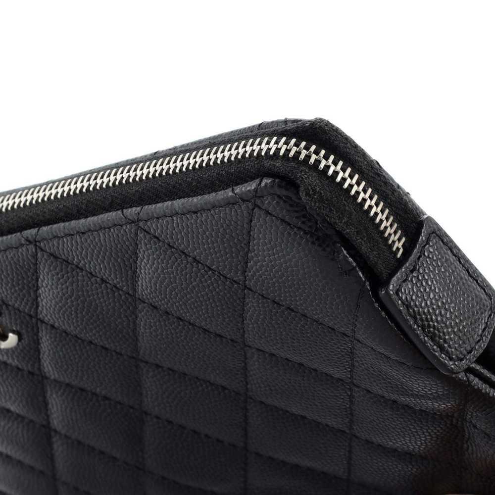 CHANEL Classic Double Pocket Zip Pouch Quilted Ca… - image 6