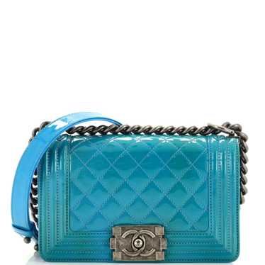 CHANEL Boy Flap Bag Quilted Patent Small - image 1