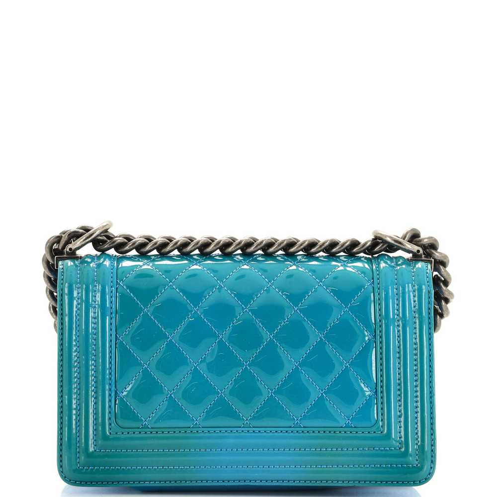 CHANEL Boy Flap Bag Quilted Patent Small - image 3