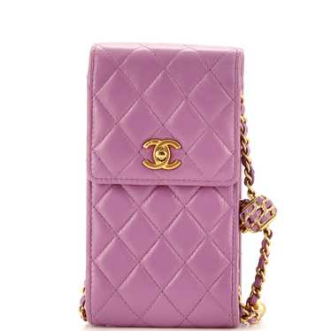 CHANEL Pearl Crush Phone Holder Crossbody Bag Quil