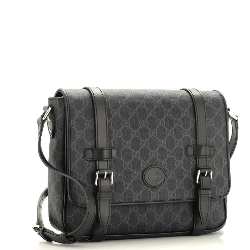 GUCCI Interlocking G Patch Messenger Bag GG Coate… - image 2