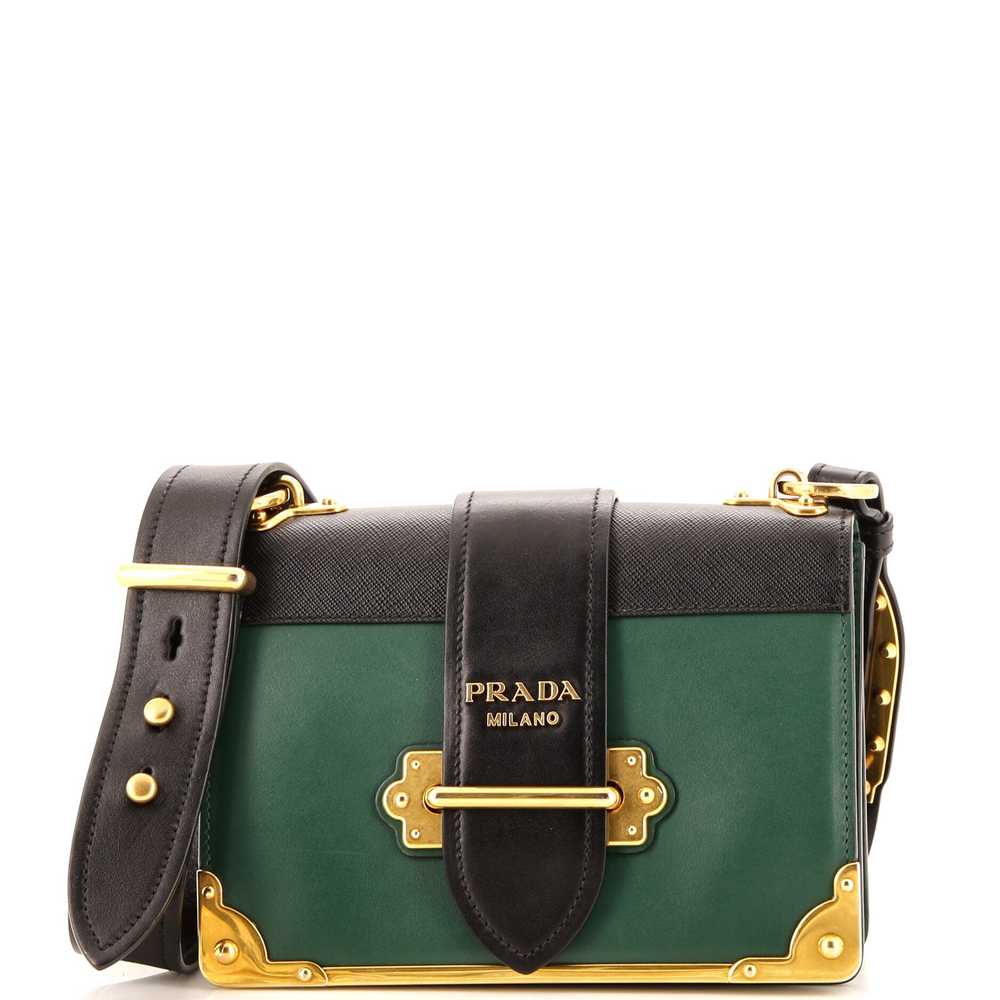 PRADA Cahier Crossbody Bag City Calf and Saffiano… - image 1