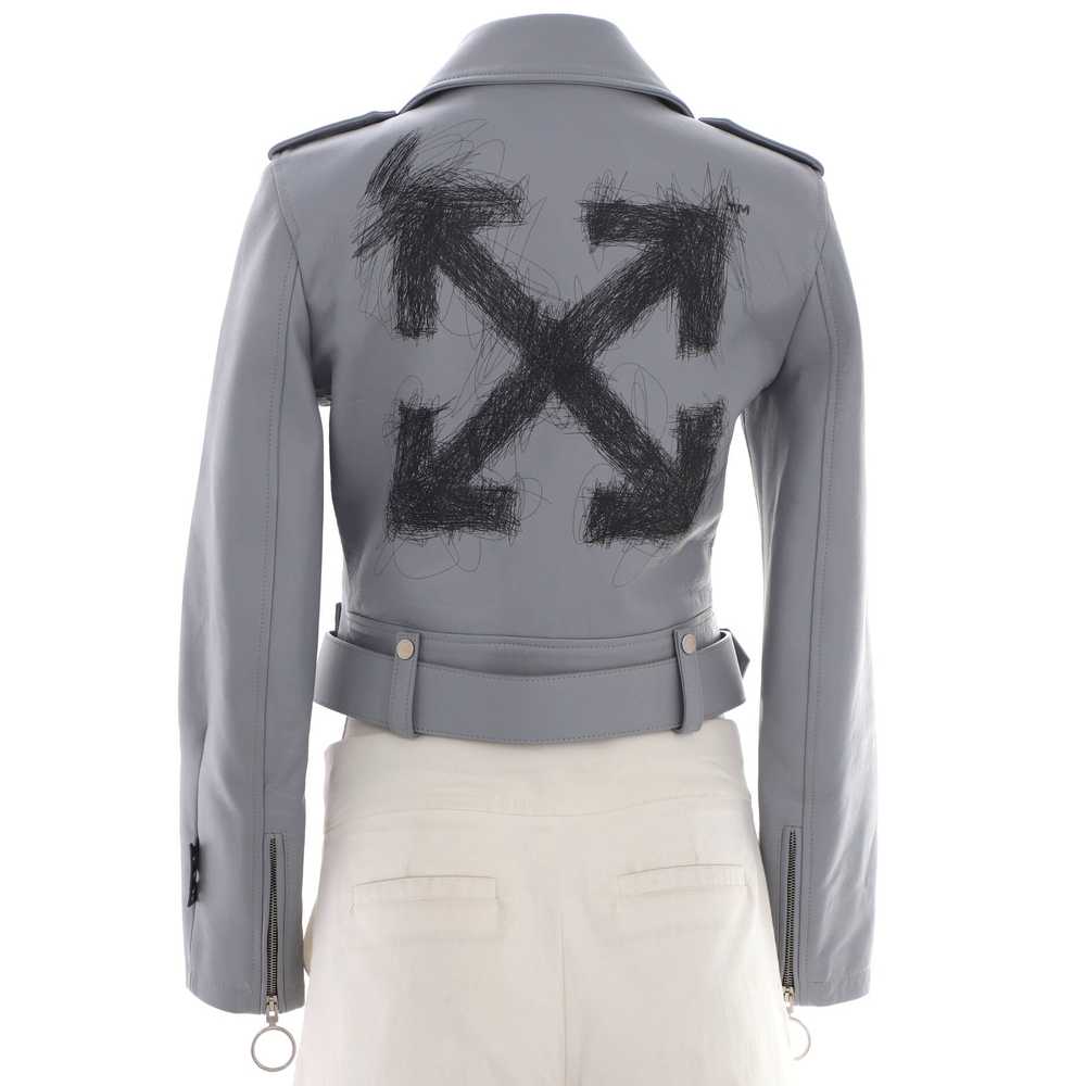 Off White Women's Arrow Biker Jacket Leather - image 2