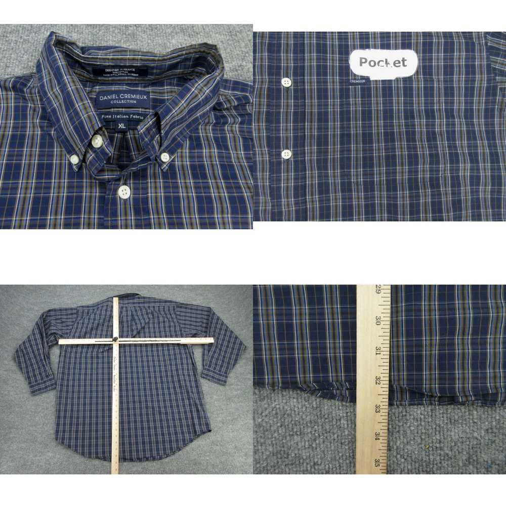 Cremieux Daniel Cremieux Shirt Mens XL Blue Plaid… - image 4