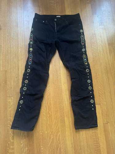 Kapital KAPTIAL black studded corduroy denim