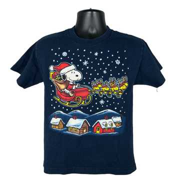 Peanuts Vintage Snoopy Christmas Graphic Youth Tee - image 1