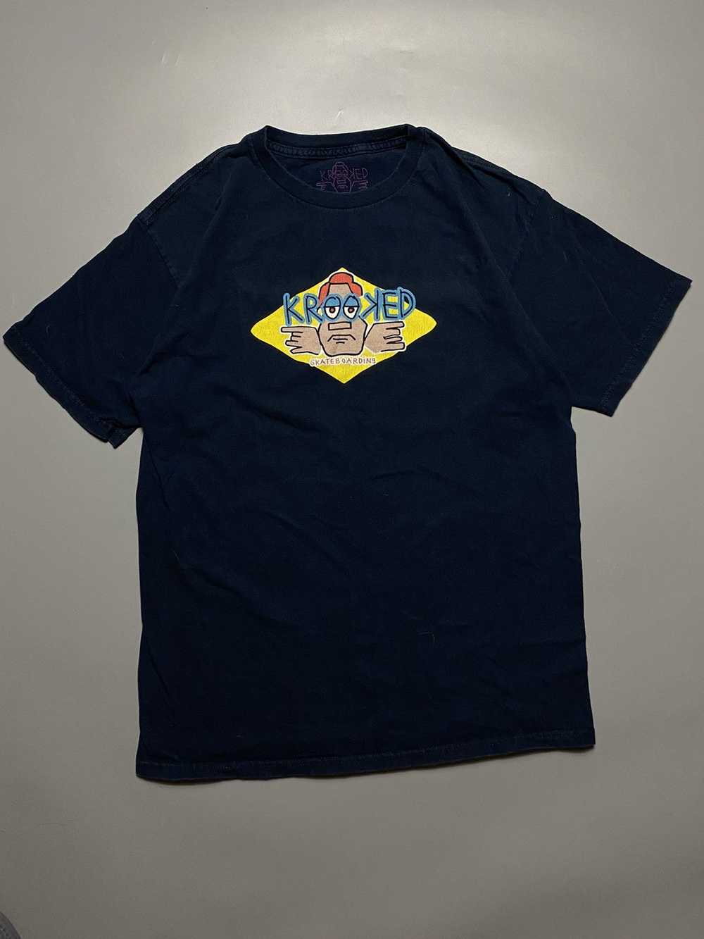 Krooked × Vintage Krooked skateboarding t-shirt - image 1