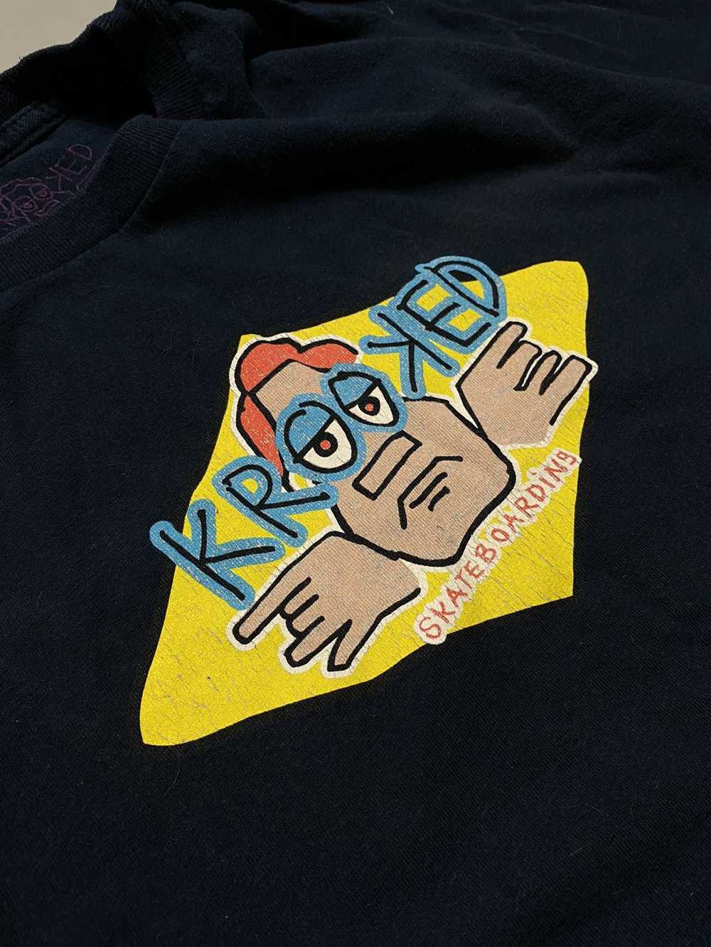 Krooked × Vintage Krooked skateboarding t-shirt - image 4