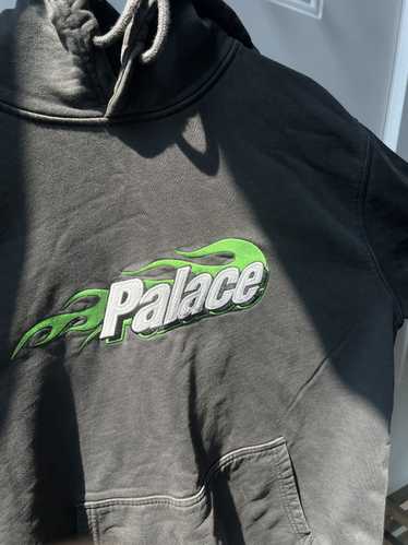 Palace Embroidered green flame Palace hoodie - image 1