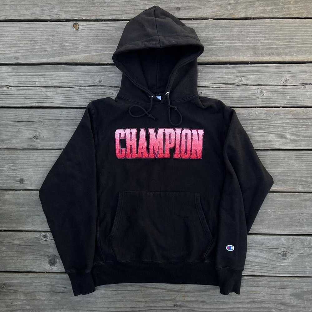 Champion Champion Reverse Weave Chenille Logo Bla… - image 1