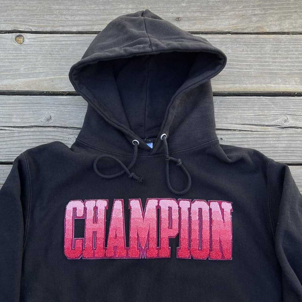 Champion Champion Reverse Weave Chenille Logo Bla… - image 2