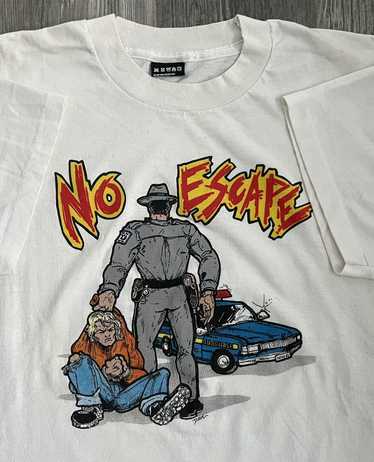 Art × Vintage 1994 Single Stitch No Escape Police… - image 1