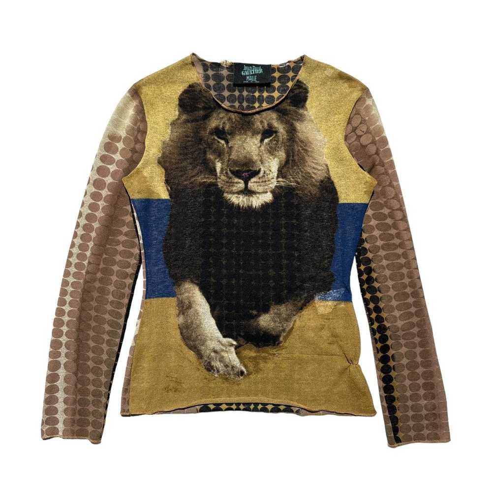 Jean Paul Gaultier Rare 1990s cyberdot lion mesh - image 1