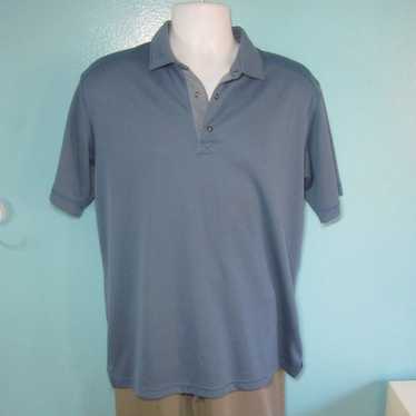 Vintage Bolle Mens Blue Knit Polo Shirt Size M - image 1