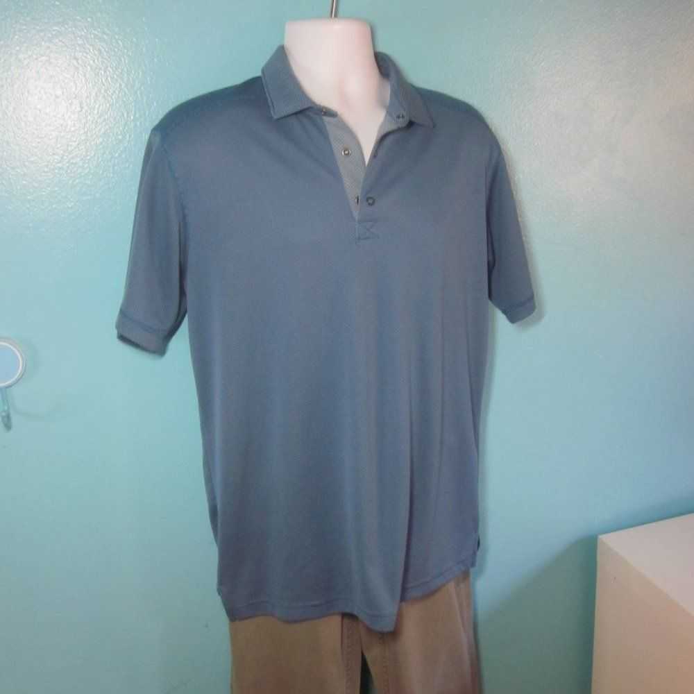 Vintage Bolle Mens Blue Knit Polo Shirt Size M - image 4